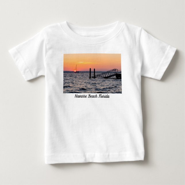 Navarre Florida Santa Rosa Sunrise Baby Småbarn T Shirt (Framsida)