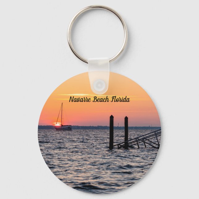 Navarre Florida Santa Rosa Sunrise Nyckelring (Framsida)