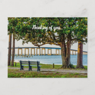 Navarre Park Bench och Bridge tänker på dig Vykort