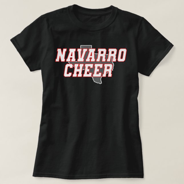 Navarro Cheer Texas Logotyp Premium TShirt T Shirt (Design framsida)