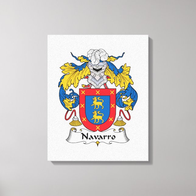 Navarro Family Crest Canvastryck (Framsida)