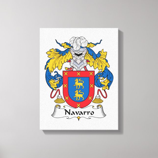 Navarro Family Crest Canvastryck (Framsida)