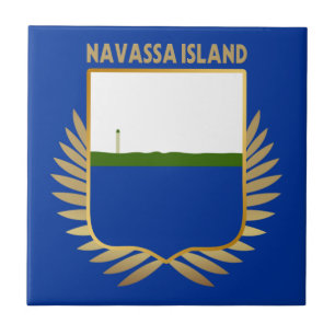 Navassa Island Flagga Shield Kakelplatta