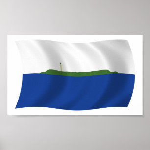 Navassaön Flagga Affischtryck Poster