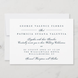 Navel Formal Kalligrafi Elegant Bröllop Inbjudningar