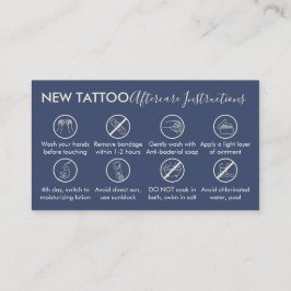 Navel Kroppskonst Eftervård Instruktioner Tatuerin Visitkort