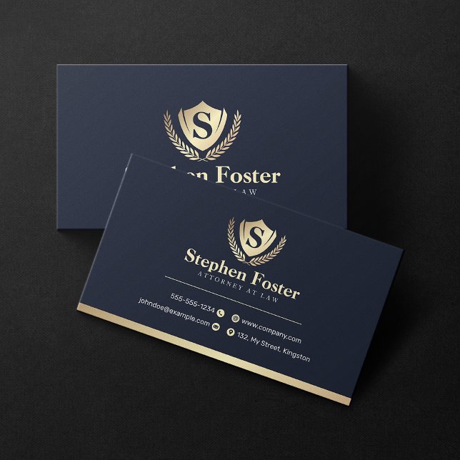 Navey Blue, Guld advokat vid juridik Visitkort (Skapare uppladdad)