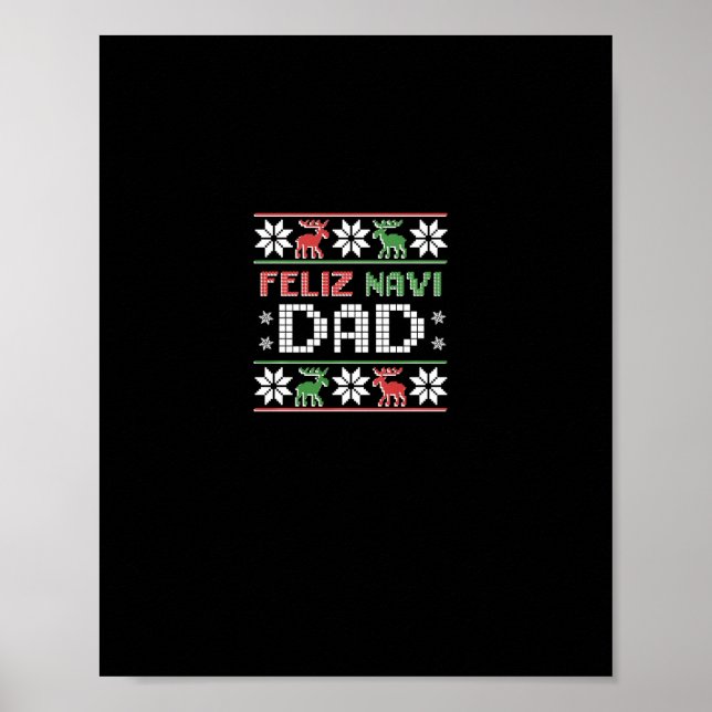 Navi Pappa Navidad Funny jul Ugly Sweater Fath Poster (Framsidan)