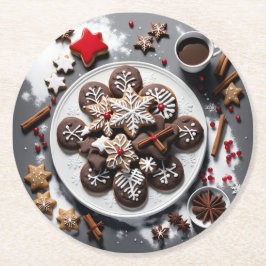 navidad 1 - 001 underlägg papper rund