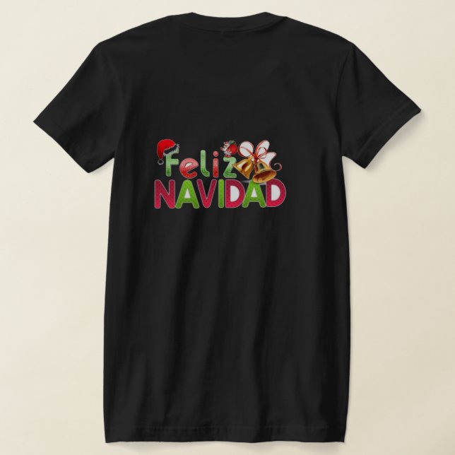 Navidad 2024 dama  t shirt (Laydown Baksida)