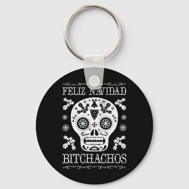 Navidad Bitchachos Den finne julskullen Meme Gift Nyckelring (Framsida)