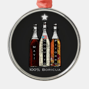 Navidad Boricua Puerto Rico Mavi Coquito Pitorro Julgransprydnad Metall