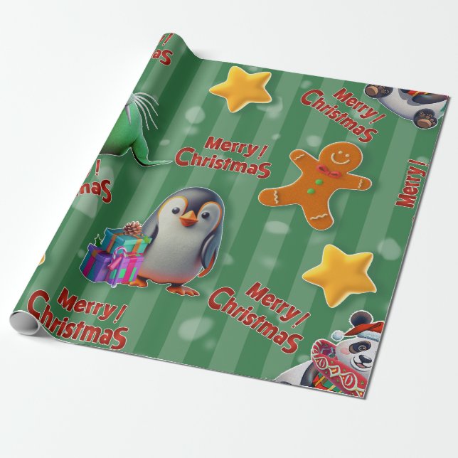 Navidad Mágica: Amigos Animales en 3D Presentpapper (Utrullad)