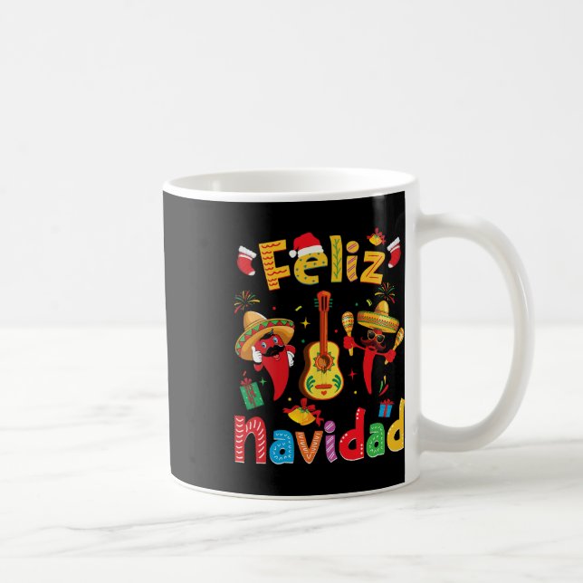 Navidad Mexican Fiesta Hett Pepper Guitar Julafton Kaffemugg (Höger)