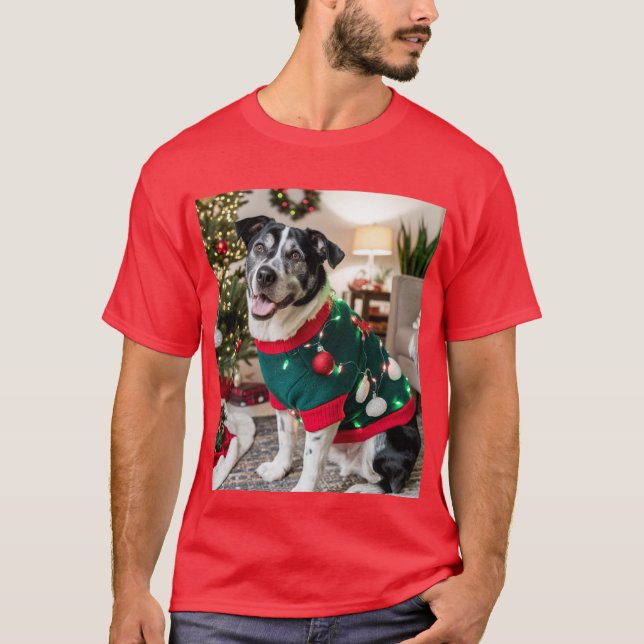 Navidad Perruna: Decorando con Estilo T Shirt (Framsida)