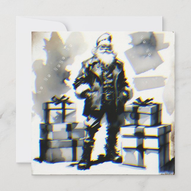 Navidad Punk (Santa postal). Kort (Framsida)