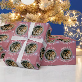 Navidades hålfía de plata redonda y oro Rosa d Presentpapper