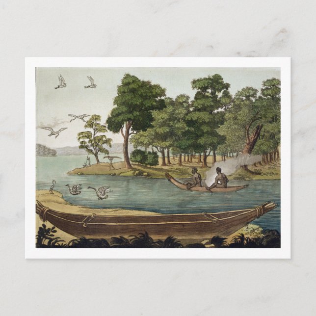 Navigationsmetod i New Holland, graverad med F Vykort (Framsida)