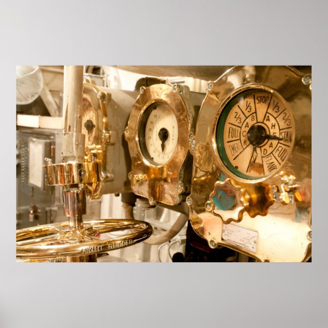 Navigationsredskap och redskap på undervattensfart poster (Framsidan)