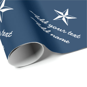 Navigationsstjärnans blå och vita personlig presentpapper