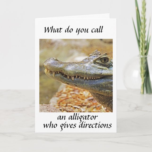 *NAVIGATOR ALLIGATOR * FÖR BIRTHDAG HELGKORT (Framsida)