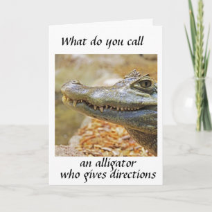 *NAVIGATOR ALLIGATOR * FÖR BIRTHDAG HELGKORT