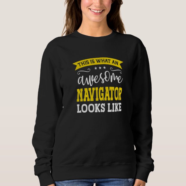 Navigator Jobbtitel Anställd Rolig Arbetare Naviga T Shirt (Framsida)
