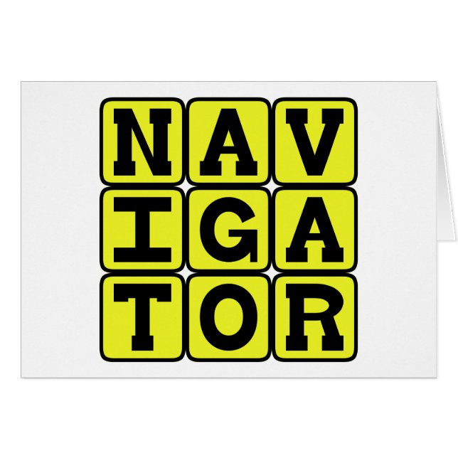 Navigatör, Kartmästare Hälsningskort (Framsidan Horizontal)