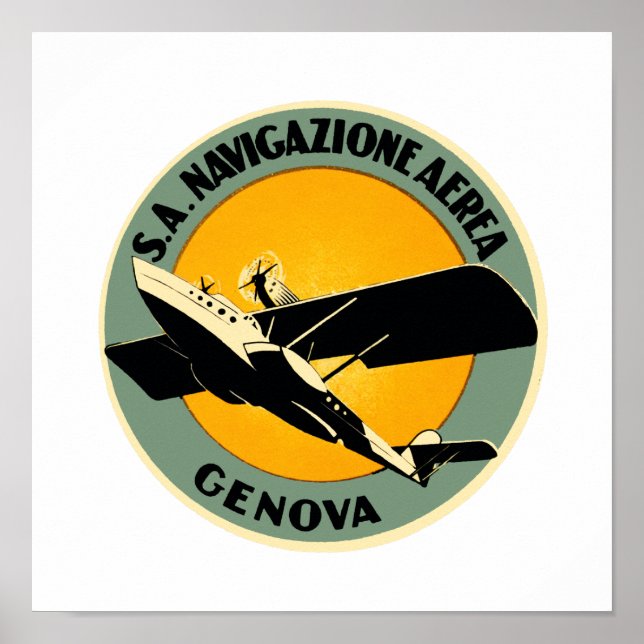 Navigazione Aerea ~ Genova Poster (Framsidan)