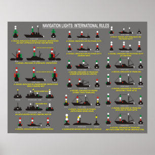 Navigeringljus: Internationell regler Poster