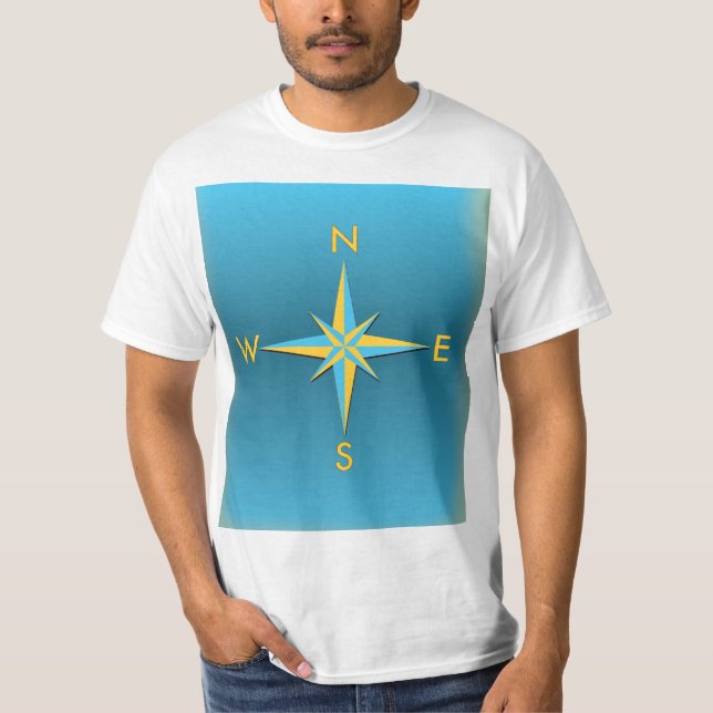Navigeringskompass T Shirt (Framsida)