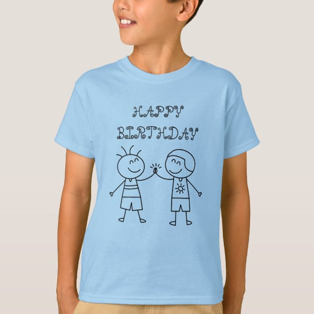NÄVKNUFF GLAD FÖDELSEDAG BLÅ T SHIRT (Framsida)