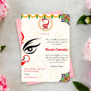 Navratri Durga Puja Firande Inbjudningar