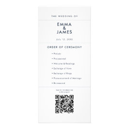 Navy Ampersand Bröllop | Program | QR-kod