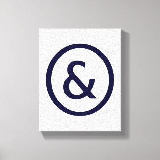 Navy Ampersand Canvas Art
