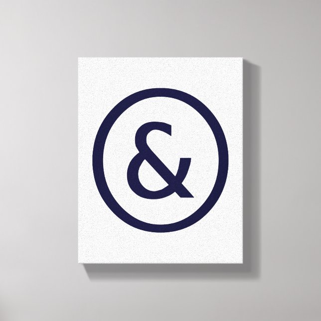Navy Ampersand Canvas Art (Framsida)