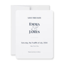 Navy Ampersand Save the Date | Bröllopskort