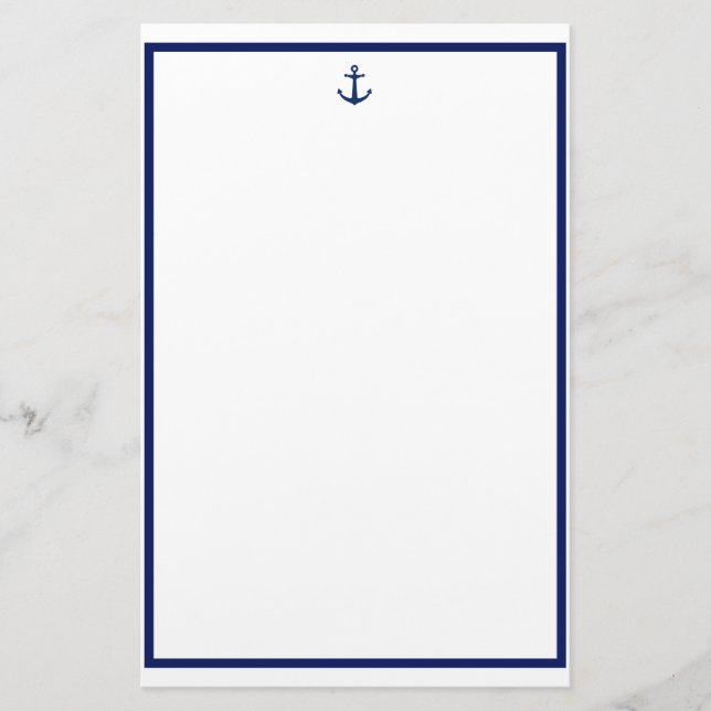 Navy Anchor Brevpapper (Framsida)