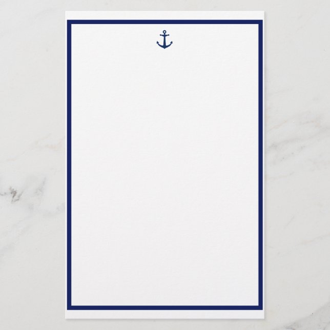 Navy Anchor Brevpapper (Framsida)