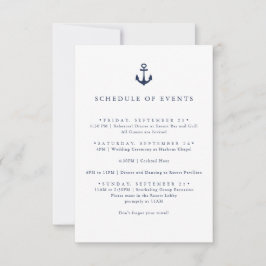 Navy Anchor Nautical Yacht SCHEDULE OF EVENTS Inbjudningar