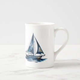Navy and Gold Nautical Boat Gold Frame Wedding Benporslin Mugg