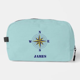 Navy and Gold Nautical Compass Rose with Name