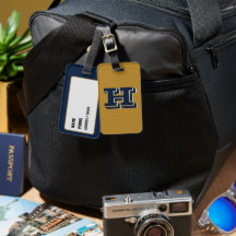 Navy and Gold School Pride Color Style Monogram