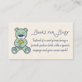 Navy and Mint Doodle Teddy Bear Book Request Tilläggskort