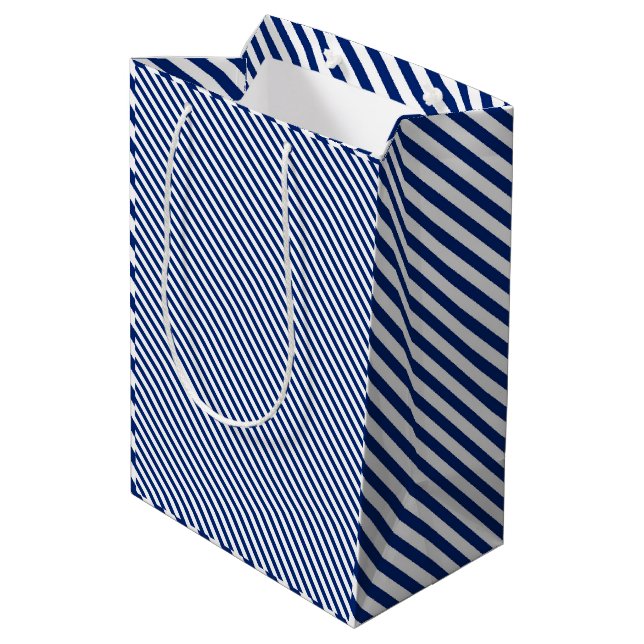Navy and White Angled Stripes (Baksidan Vinklad)