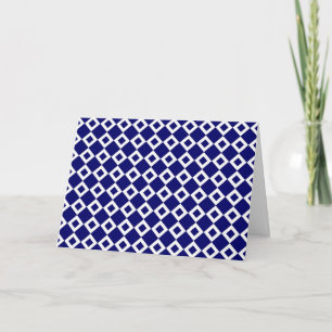 Navy and White Diamond Pattern Tack Kort