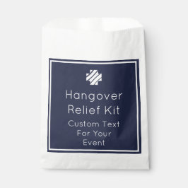 Navy and White Hangover Relief Kit Favor Bags