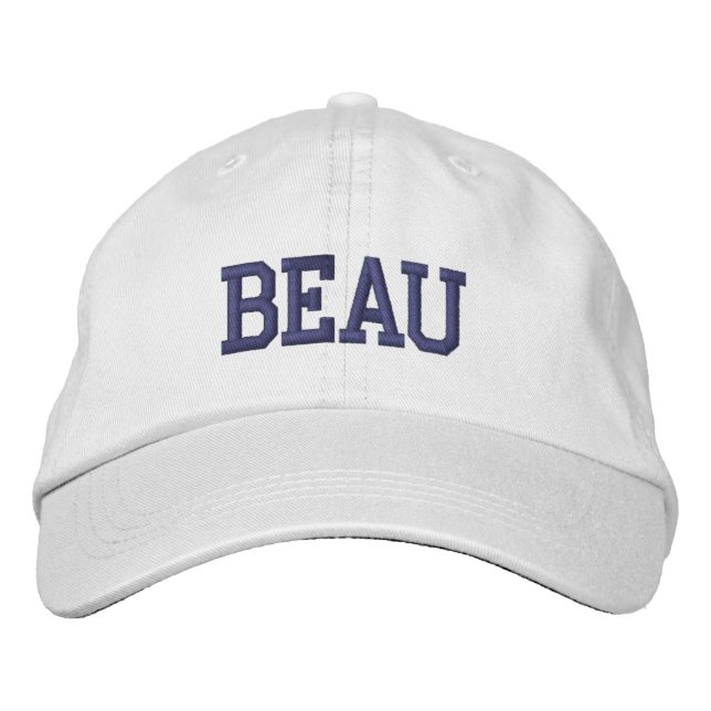 Navy Athletic Block Monogram Anpassat Namn Broderad Keps (Framsida)