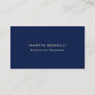 Navy & Babyblå Enkel Modern Minimalistisk Visitkort
