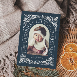 Navy Berry Gladaste lilla julbåge foto Julkort